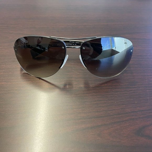 PRADA Linea Rossa Gunmetal Frame with Brown Lens Men's Sunglasses (PS 56MS) - Picture 1 of 4